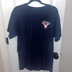 Mens Tee Shirt - Coors Banquet Rodeo - Navy Blue sz L